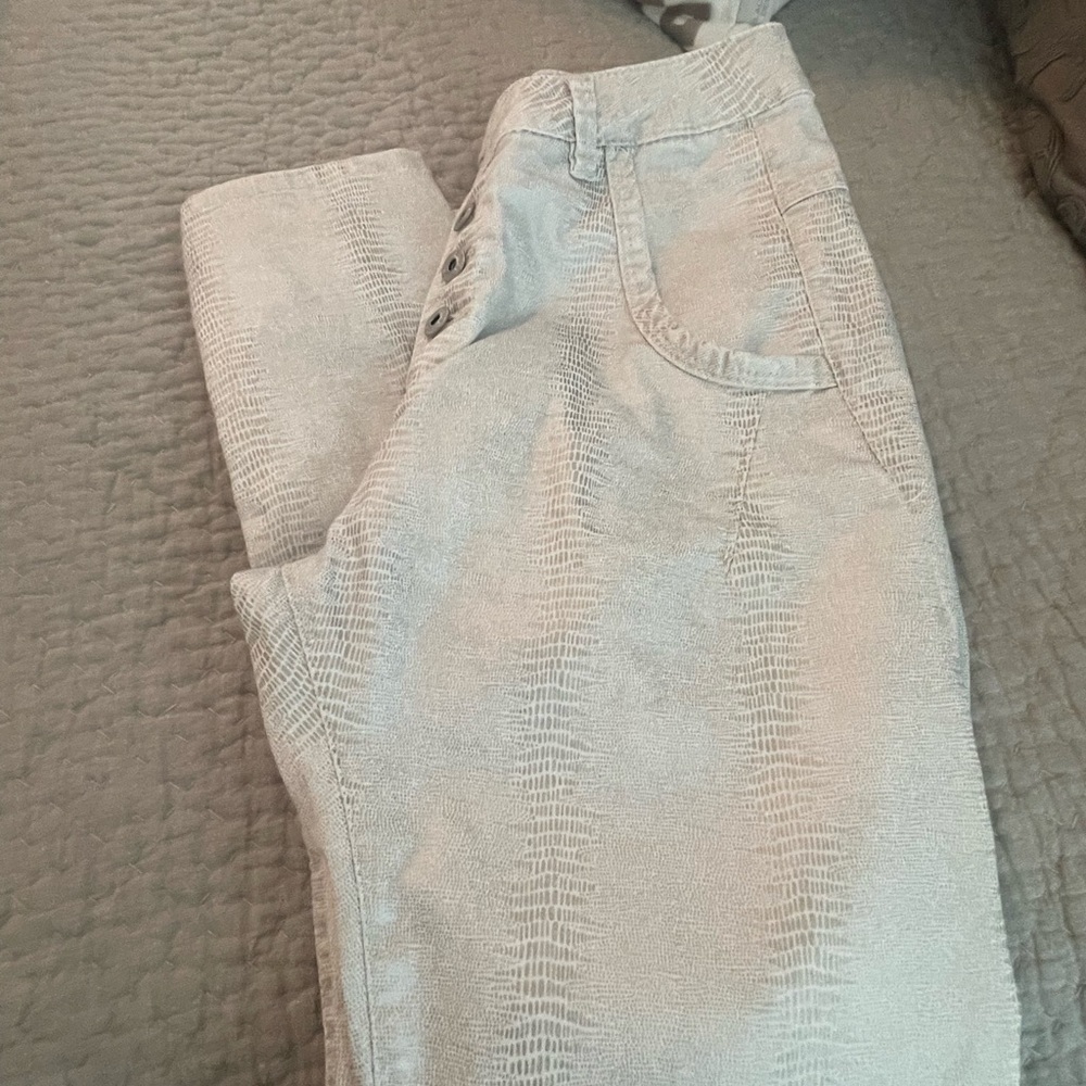 BEVY FLOG Light Gray Textured Women's Pants
